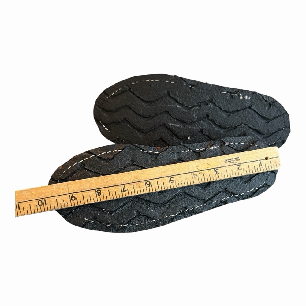 Huaraches D Clasicos Mexican Sandals Size READ Women Tan Brown Woven Leather - Picture 4 of 5